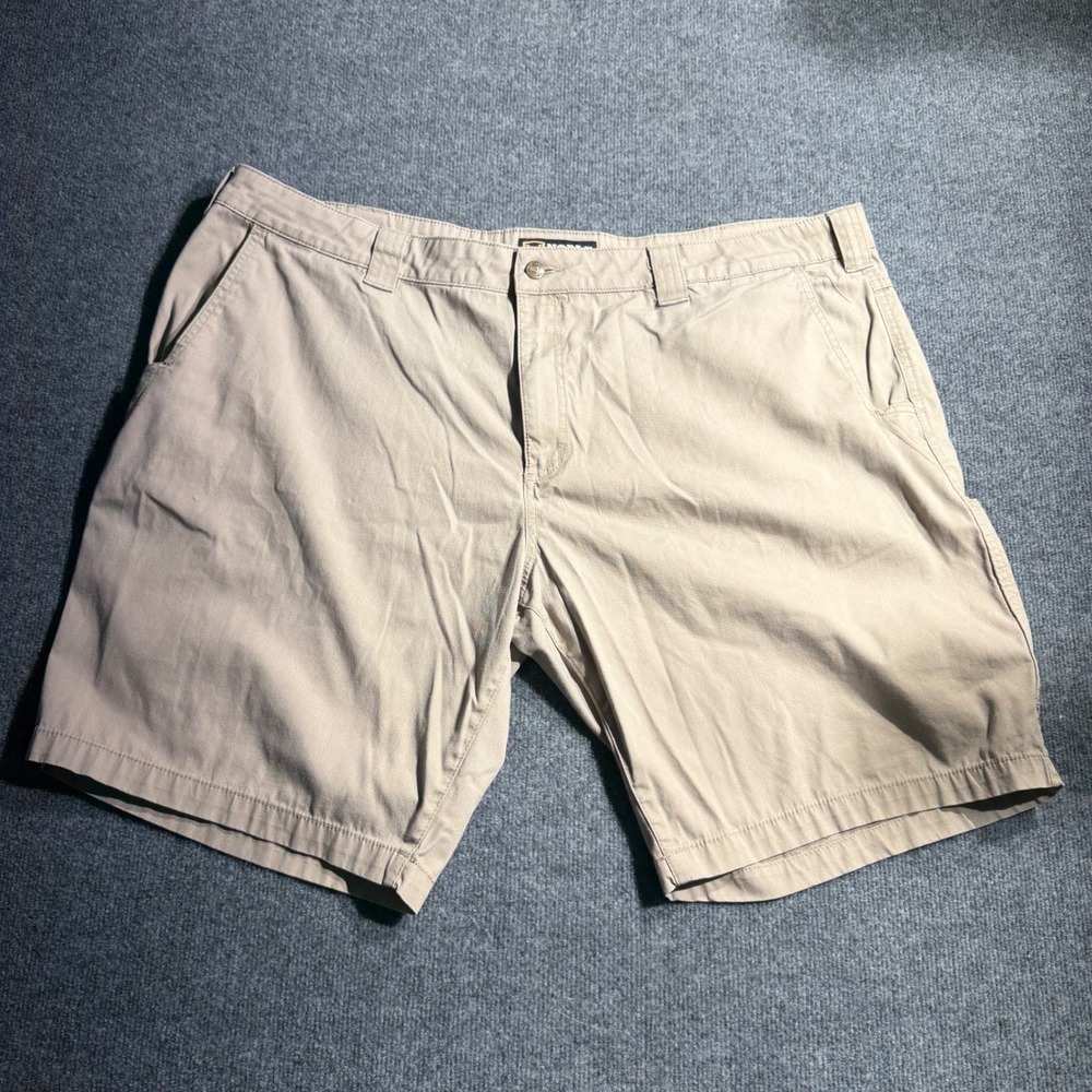 Noble Outfitters Mens Khaki Canvas Utility Work Shorts Tan Size 44